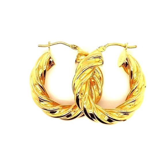 Chunky Gold Hoops  - Picture 1 of 4